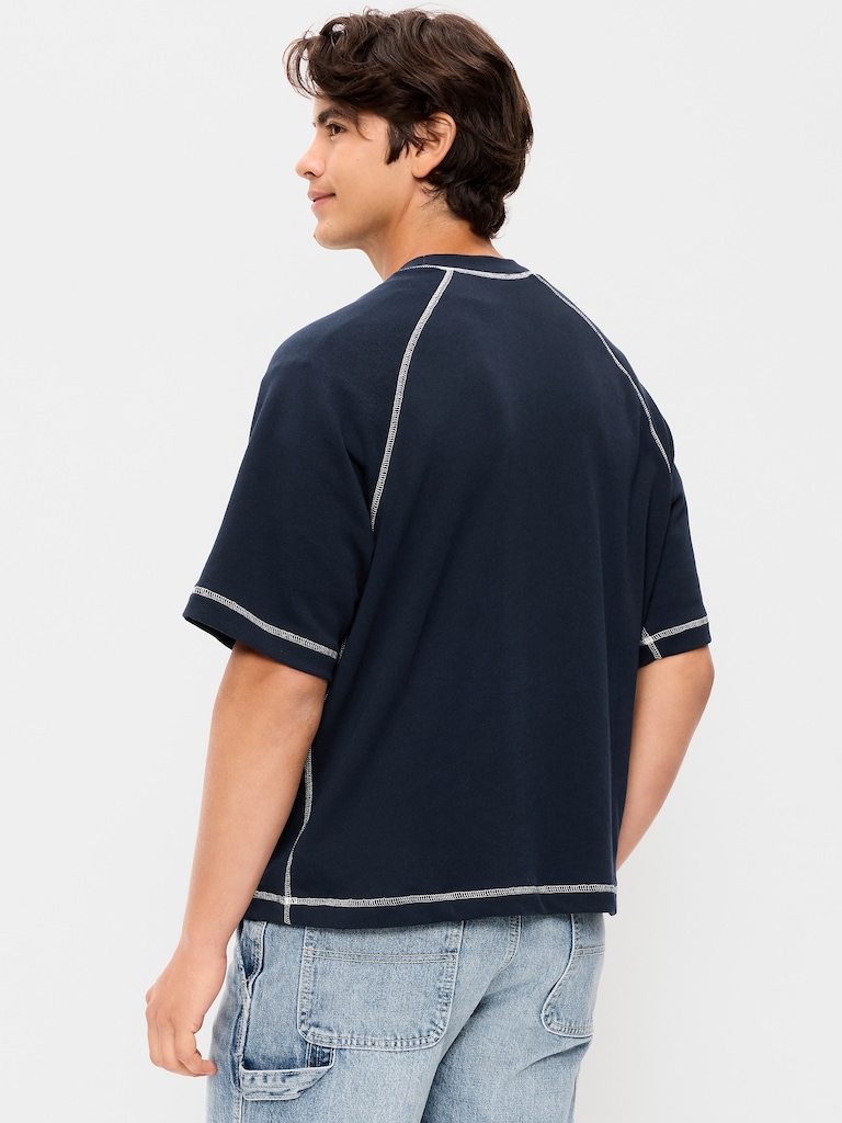 Loose Raglan Cropped Sweatshirt