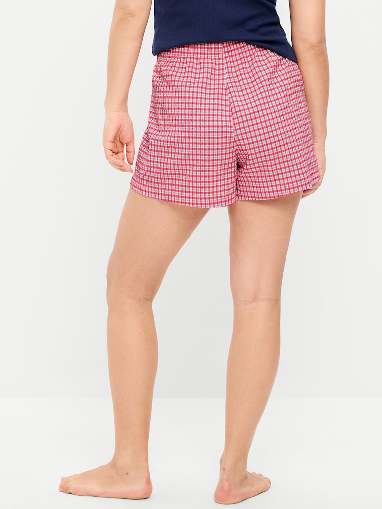 Seersucker Boxer Pajama Shorts
