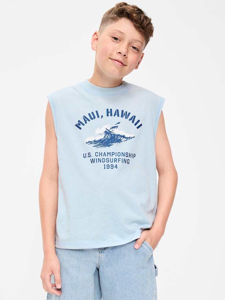 Boxy Muscle Tank Top for Boys