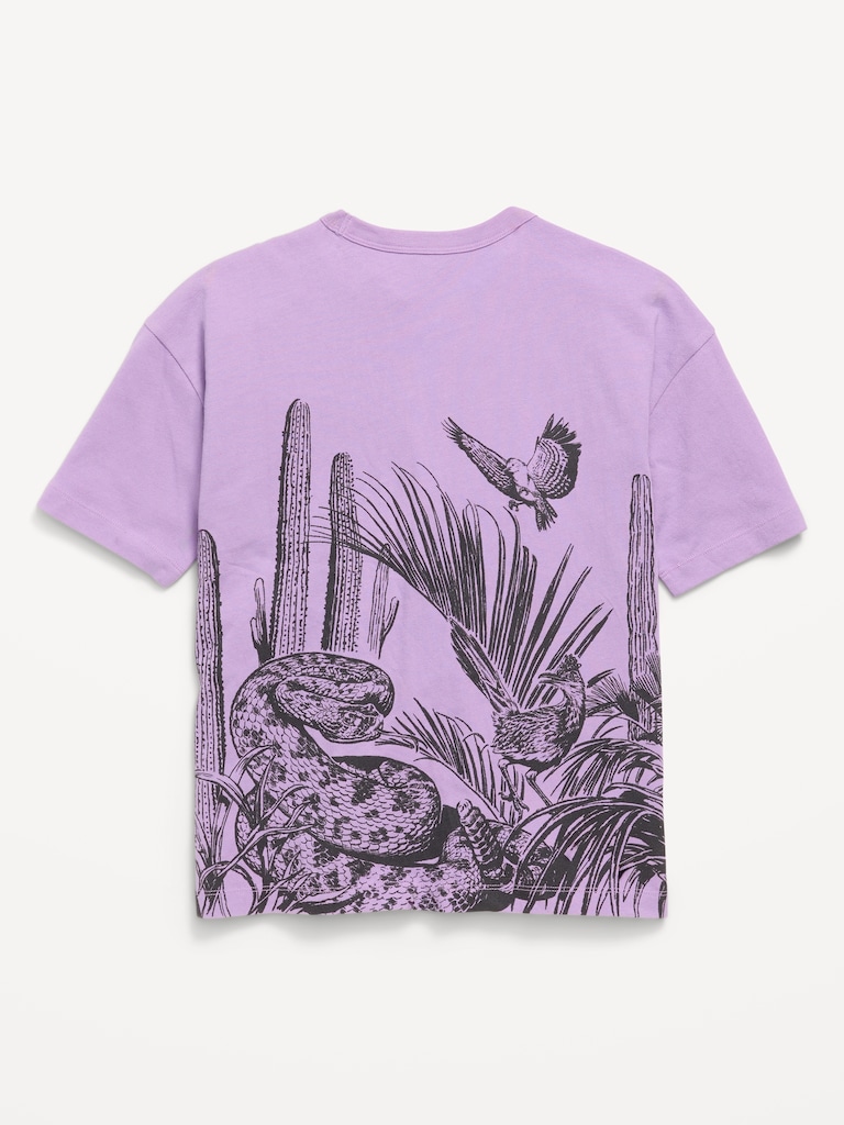 Oversized Short-Sleeve Graphic T-Shirt for Boys