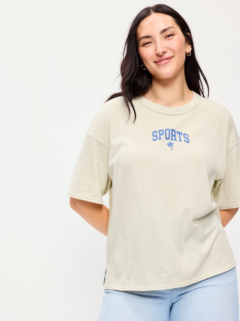 Short-Sleeve Loose Crew-Neck T-Shirt