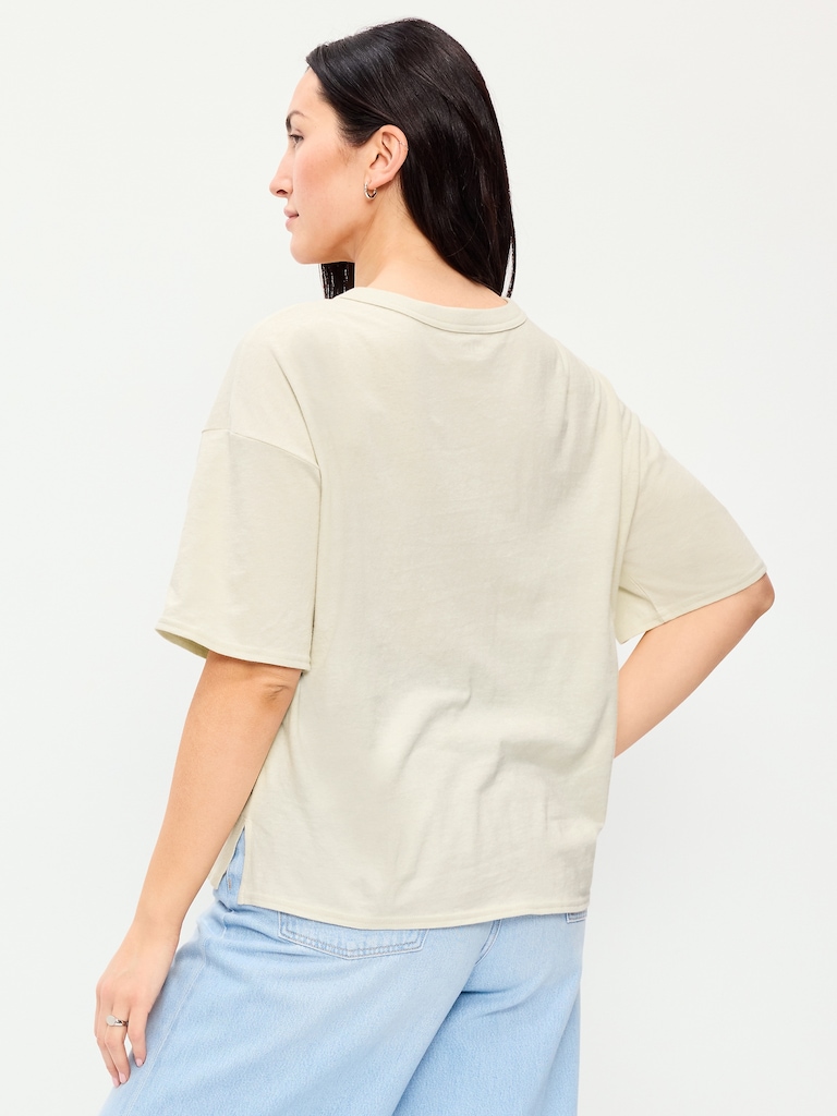 Short-Sleeve Loose Crew-Neck T-Shirt