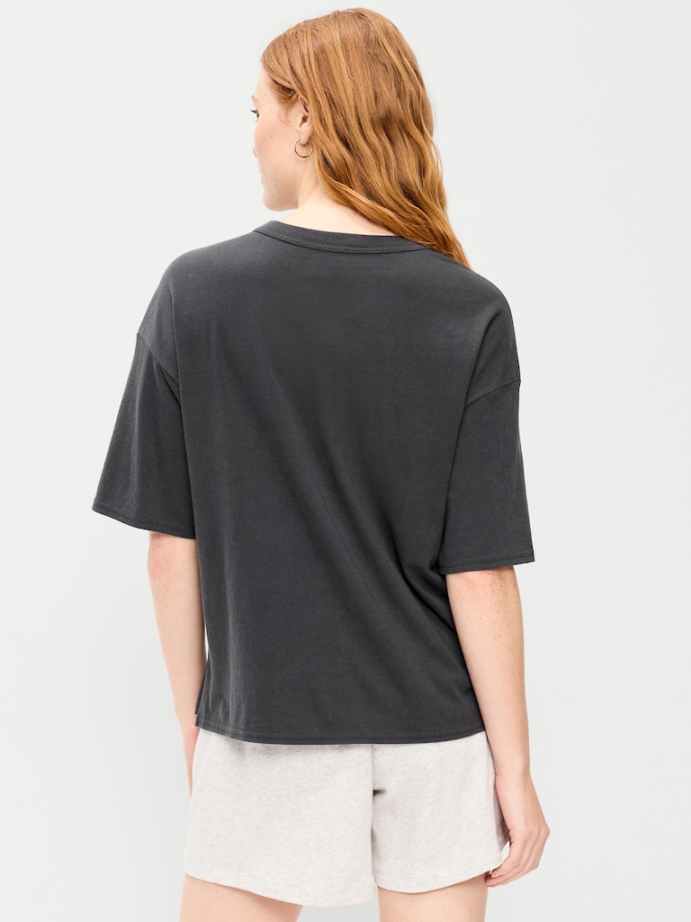 Short-Sleeve Loose Crew-Neck T-Shirt
