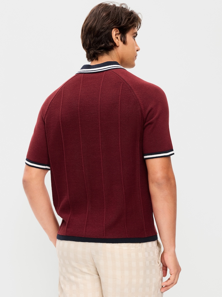 Rugby-Style Sweater Polo