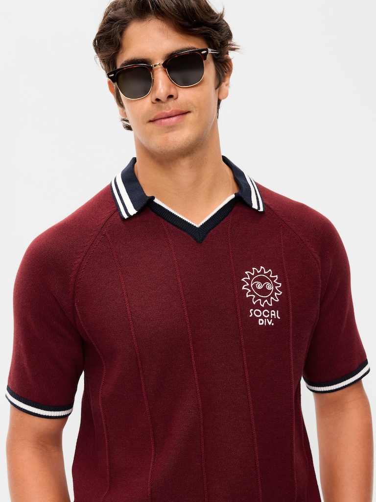 Rugby-Style Sweater Polo