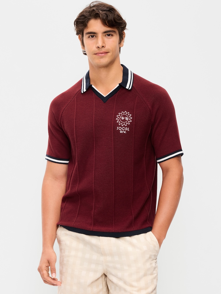 Rugby-Style Sweater Polo
