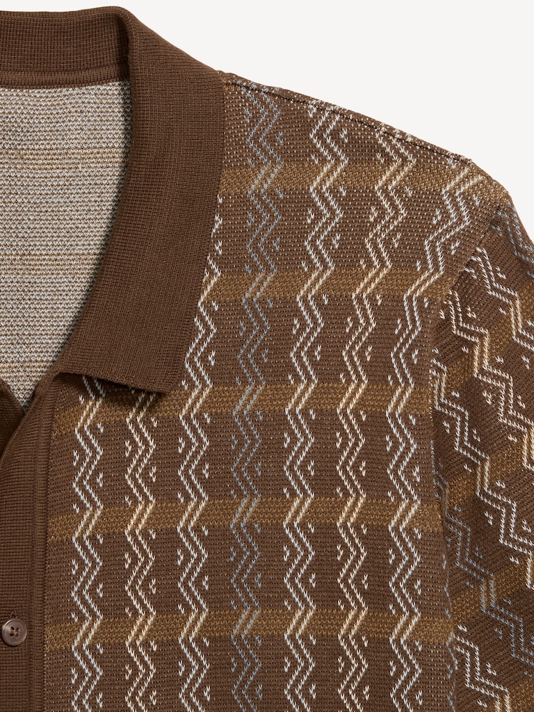 Short-Sleeve Sweater Shirt