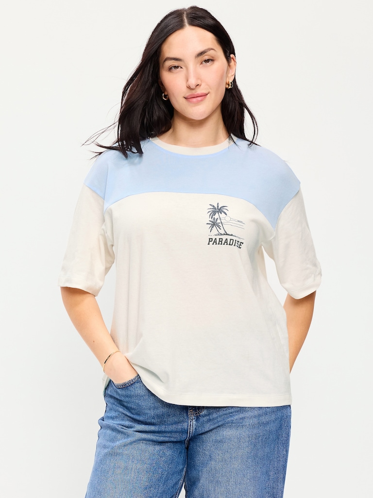 Short-Sleeve Loose Crew-Neck T-Shirt