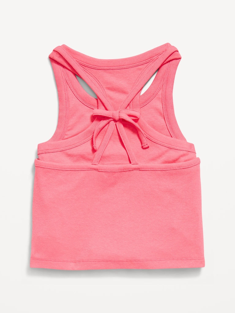 2-In-1 Ribbed Tank Top for Girls