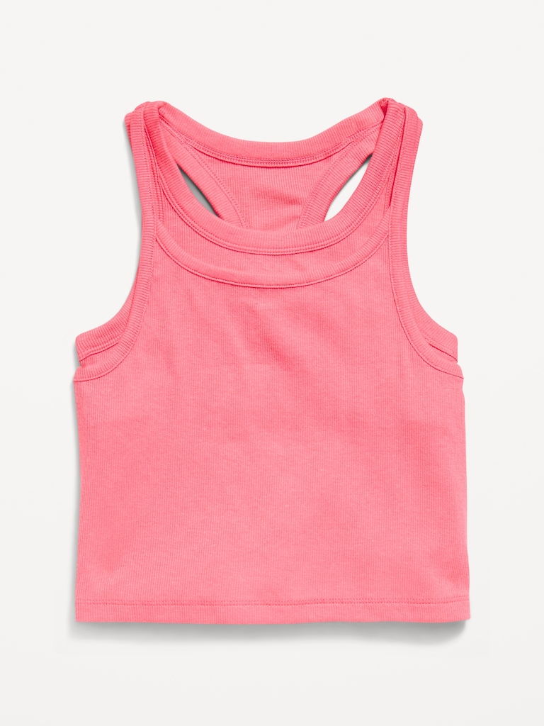 2-In-1 Ribbed Tank Top for Girls