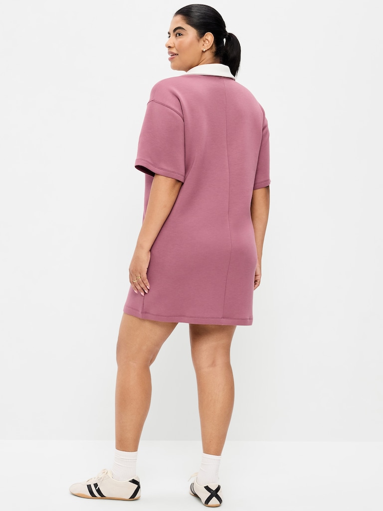 Bounce Fleece Short-Sleeve Polo Dress