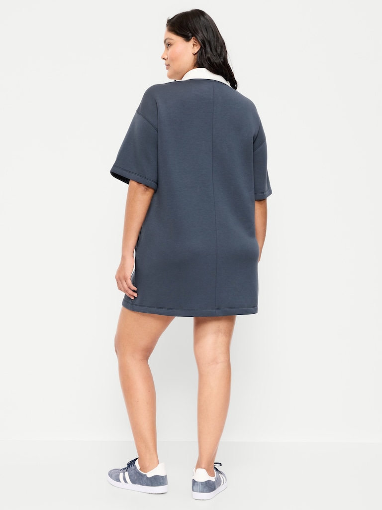 Bounce Fleece Short-Sleeve Polo Dress