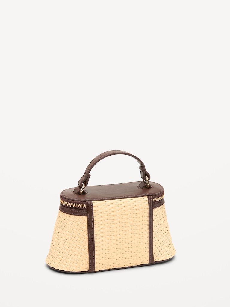 Sac à poignée supérieure en imitation osier