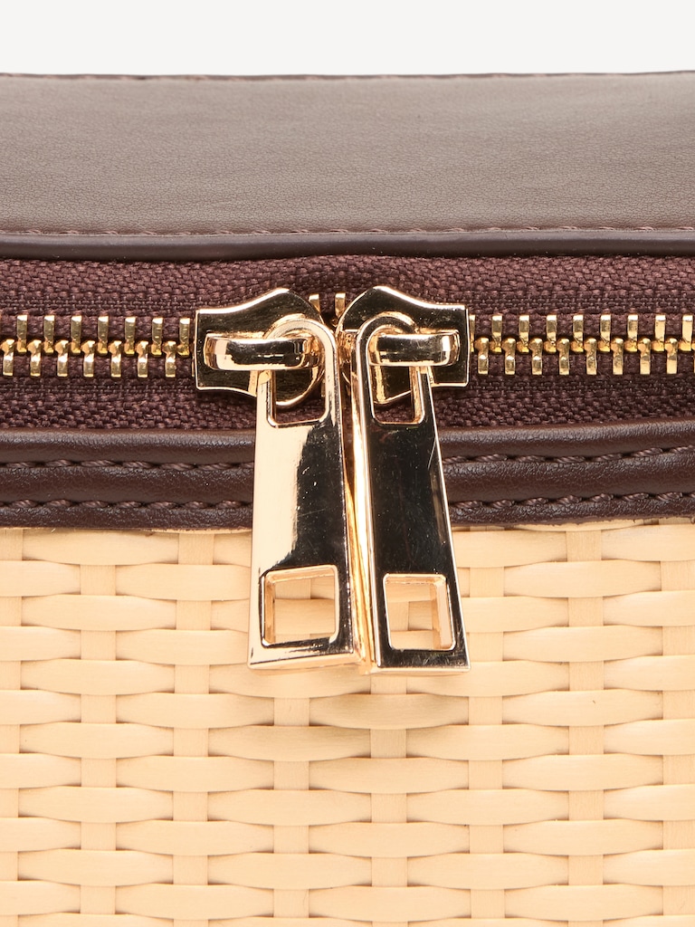 Sac à poignée supérieure en imitation osier