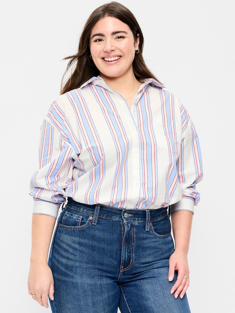 Oversized Button-Down Boyfriend Shirt
