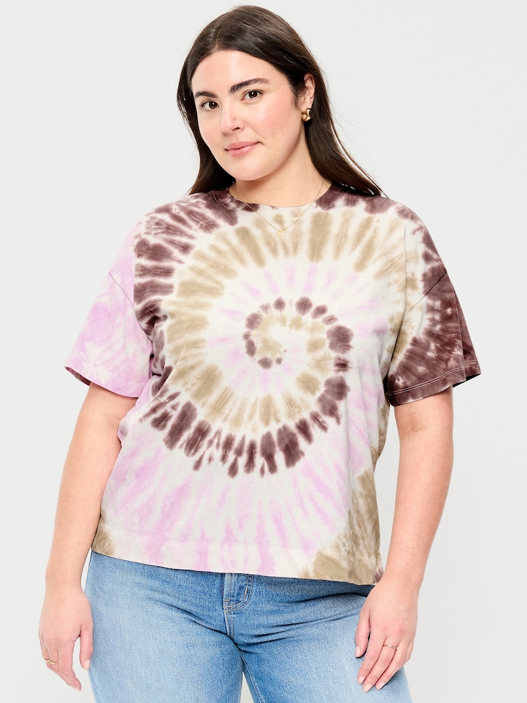 T-shirt ras du cou rétro pour femme