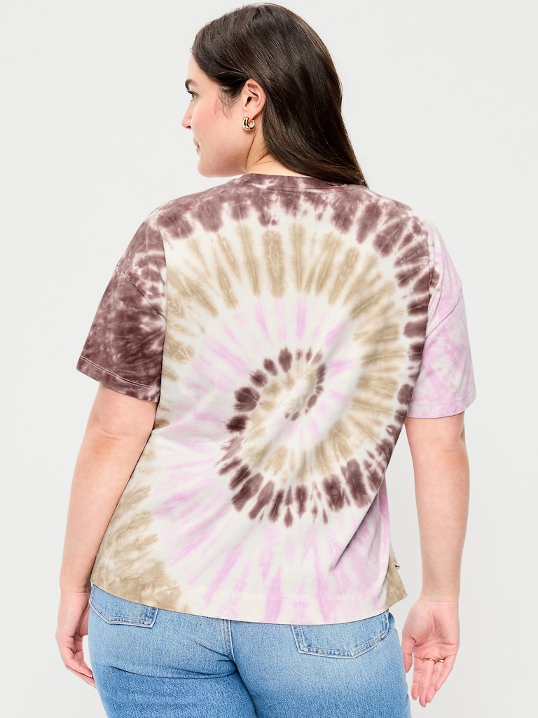 T-shirt ras du cou rétro pour femme