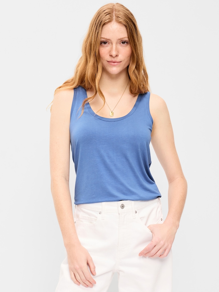Luxe Scoop-Neck Tank Top