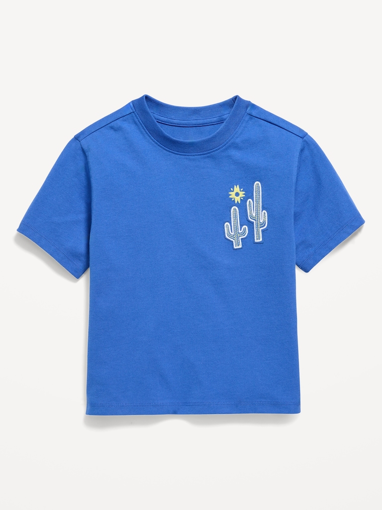 Oversized Short-Sleeve Graphic T-Shirt for Toddler Boys