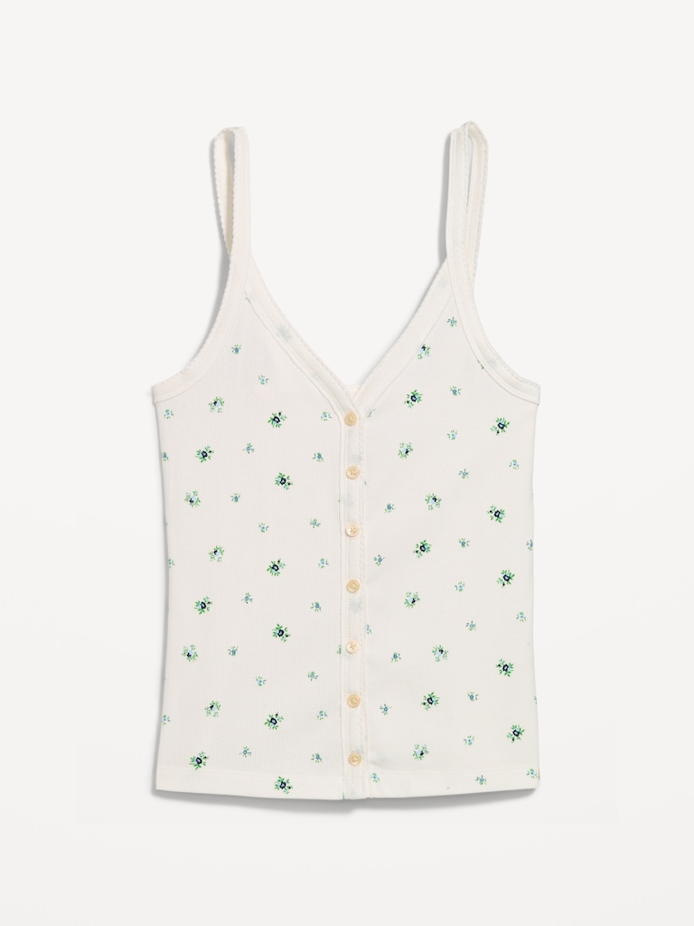 Button-Down Cami Tank Top