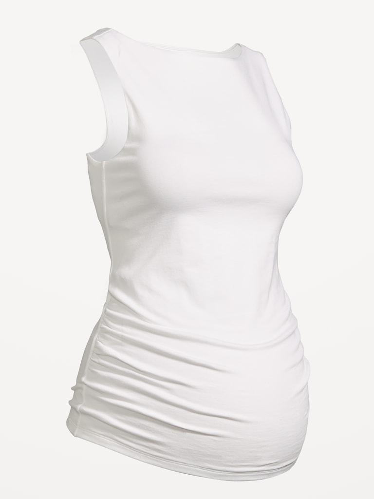 Maternity Slit-Neck Tank Top
