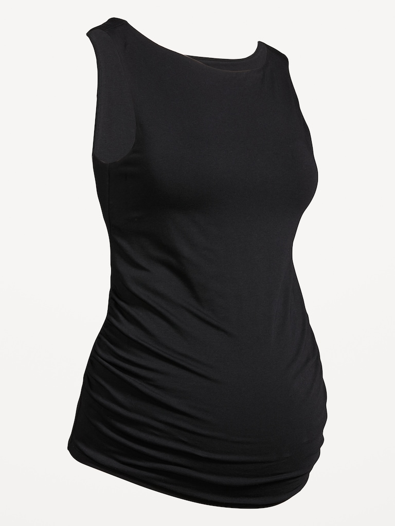 Maternity Slit-Neck Tank Top