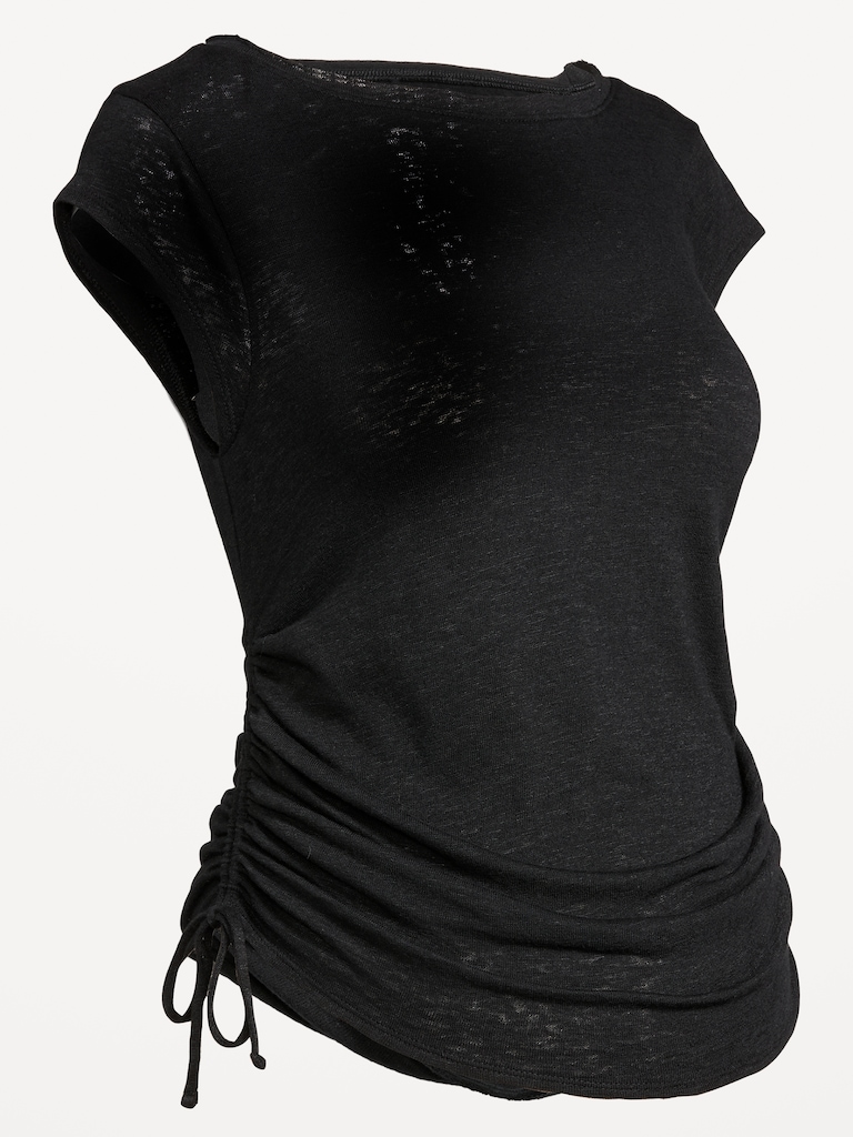 Maternity Side-Cinch Jersey Top
