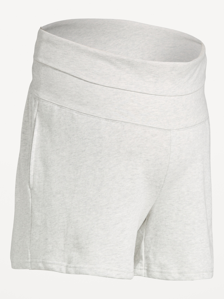Maternity Fleece Pull-On Shorts -- 5-inch inseam