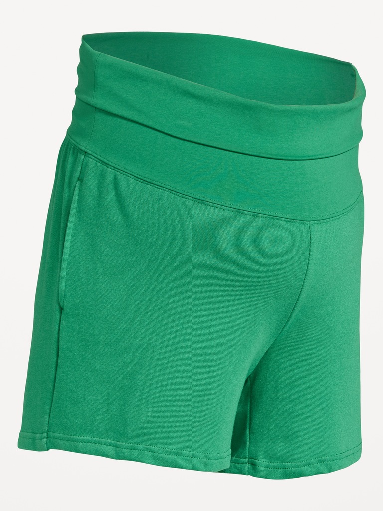 Maternity Fleece Pull-On Shorts -- 5-inch inseam