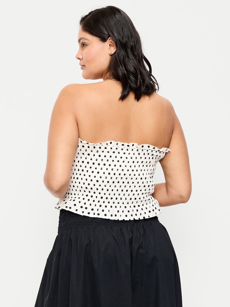 Smocked Bodice Tube Top