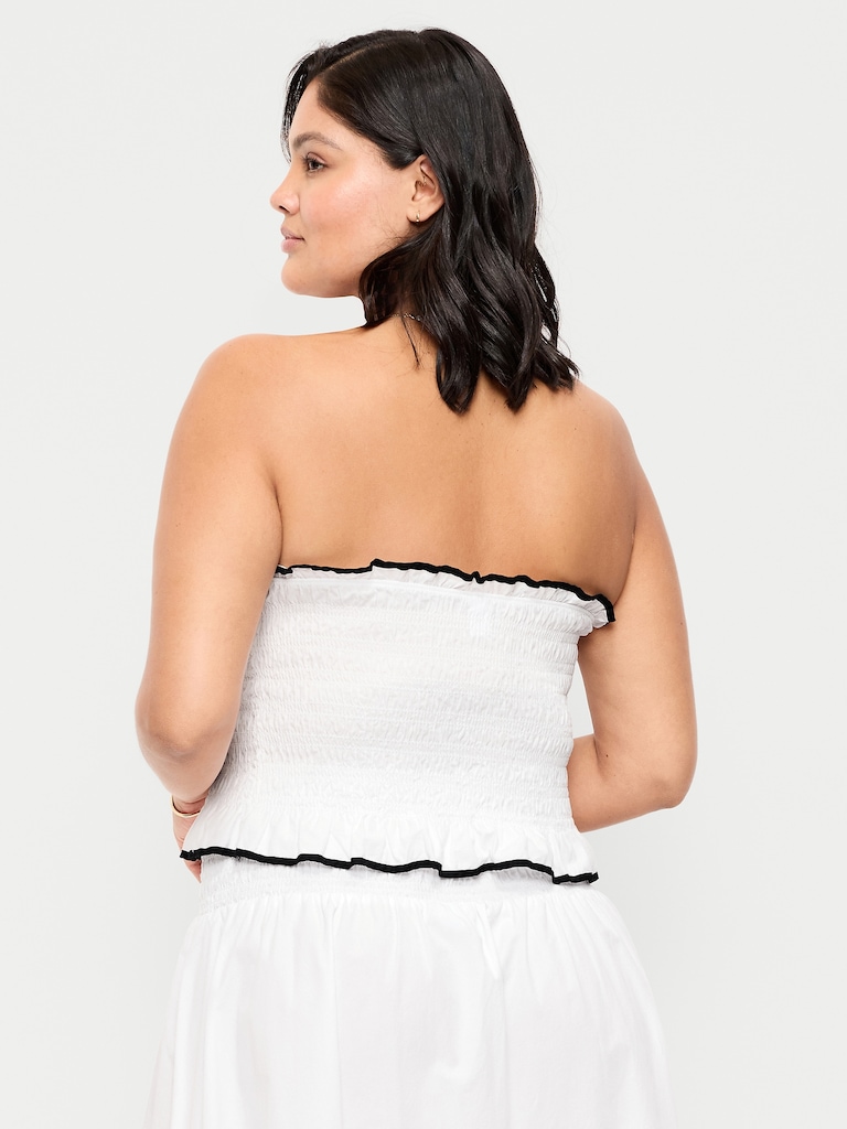 Smocked Bodice Tube Top