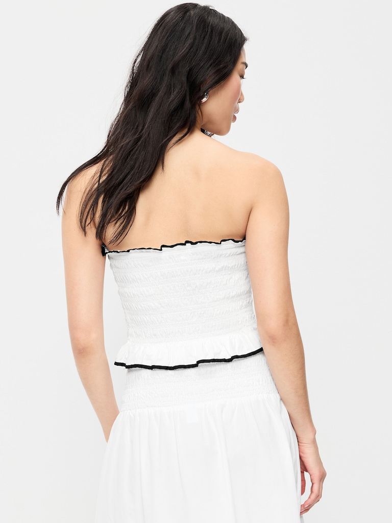Smocked Bodice Tube Top