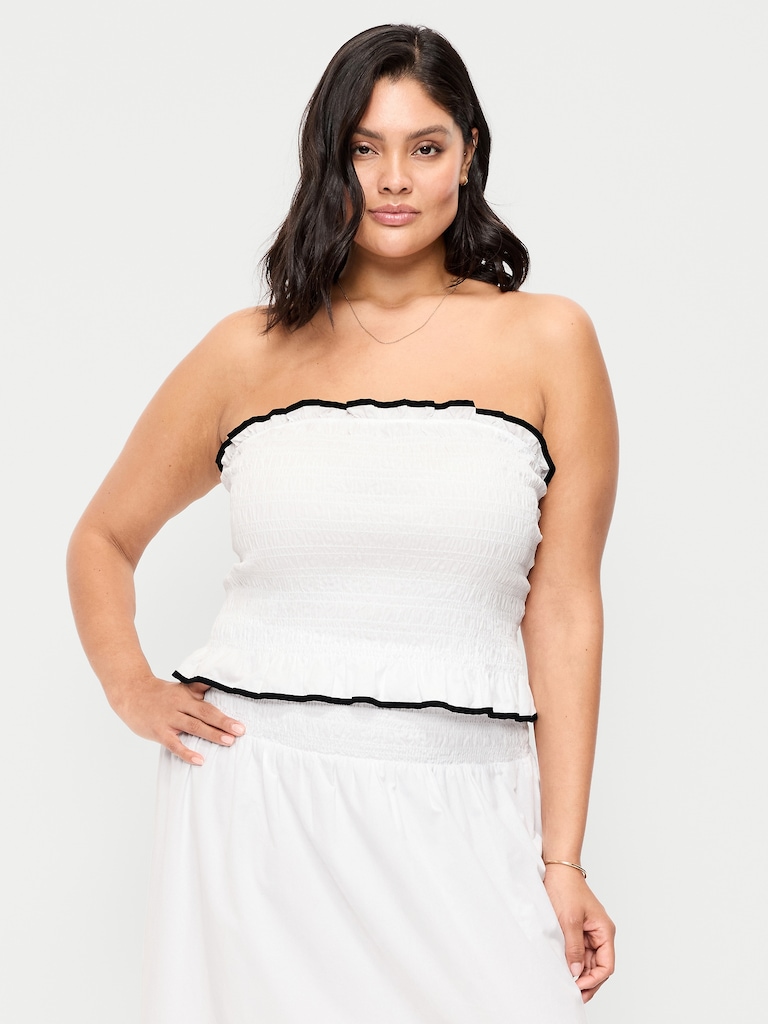 Smocked Bodice Tube Top