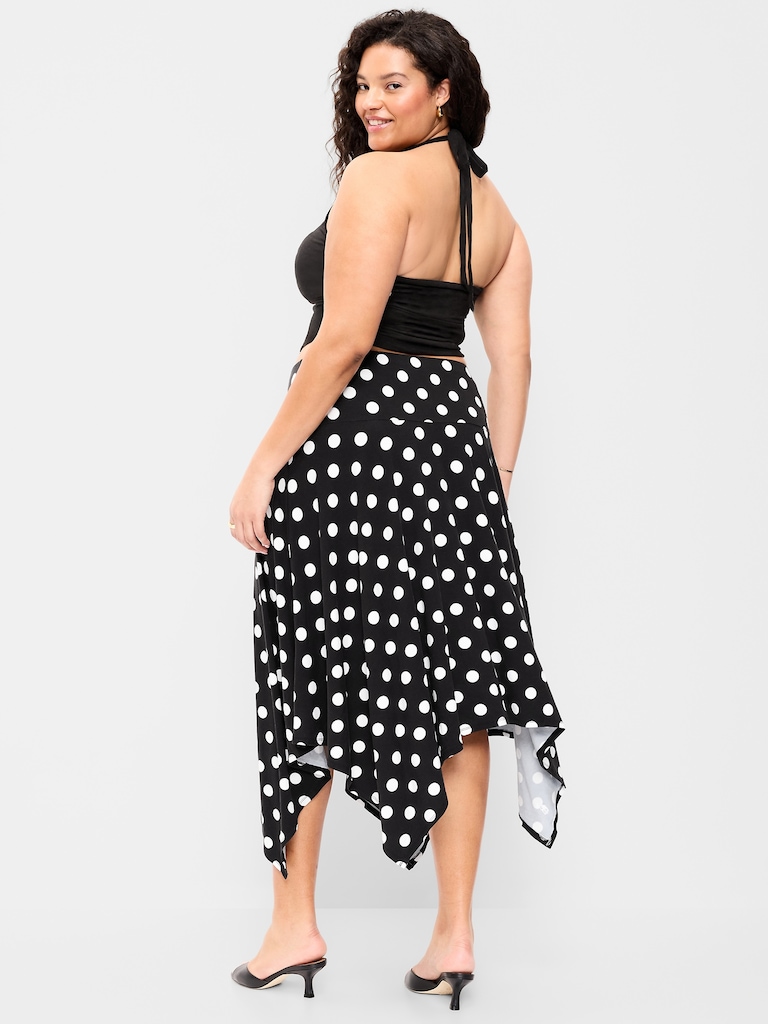 Jupe mi-longue à ourlet mouchoir