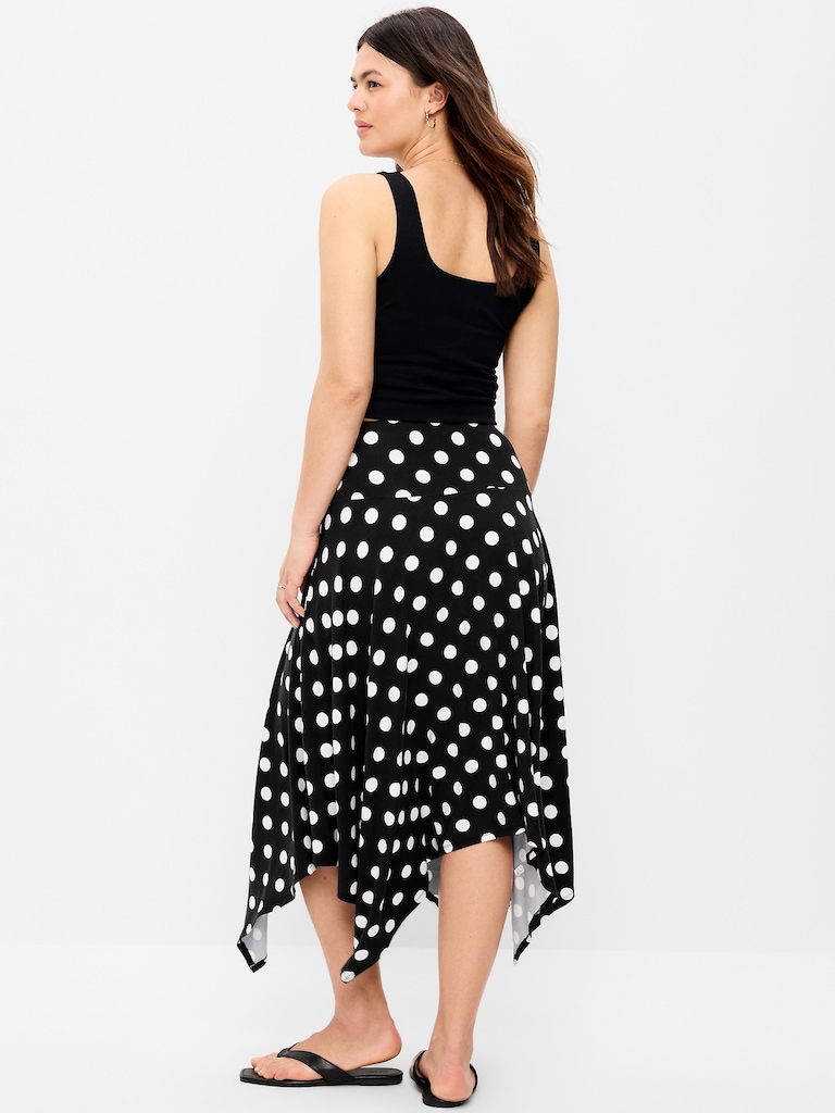 Jupe mi-longue à ourlet mouchoir