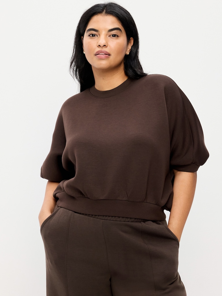 Bounce Fleece Dolman-Sleeve Top