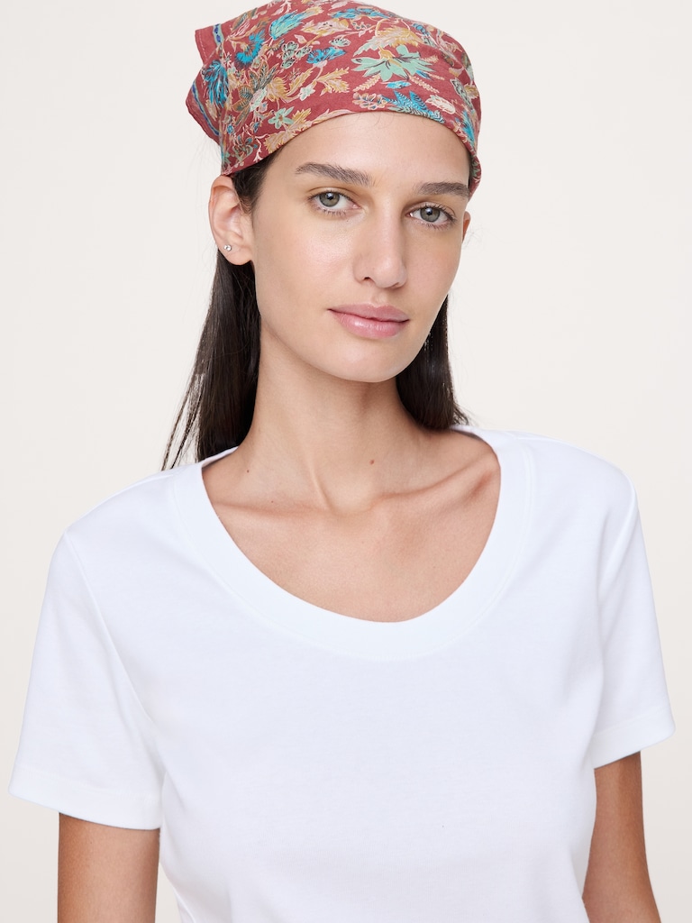 Minimalist Cotton Scoop-Neck T-Shirt