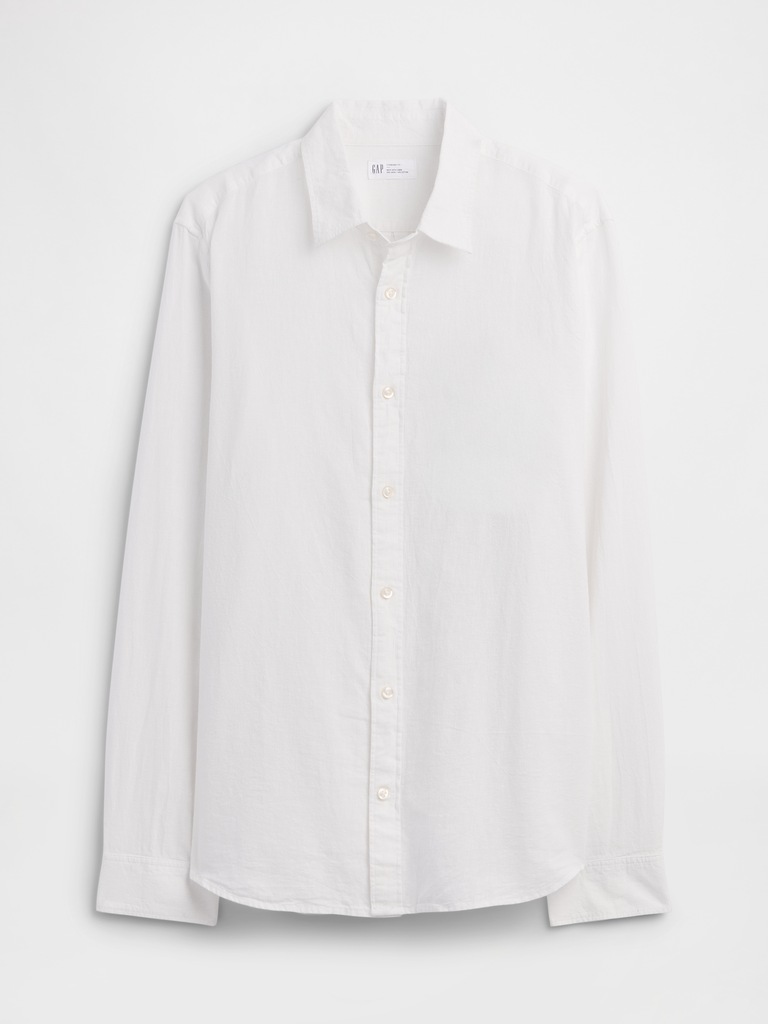Linen-Blend Shirt in Standard Fit