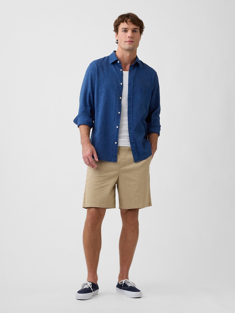 Linen-Blend Shirt in Standard Fit