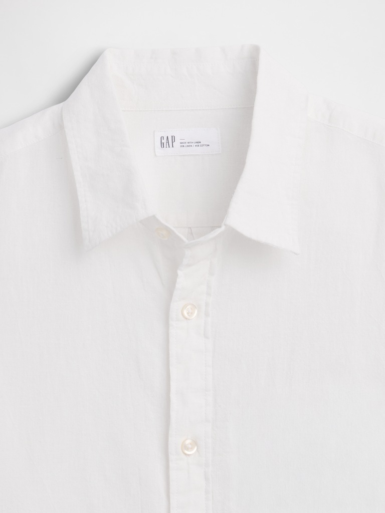 Linen-Blend Shirt in Standard Fit