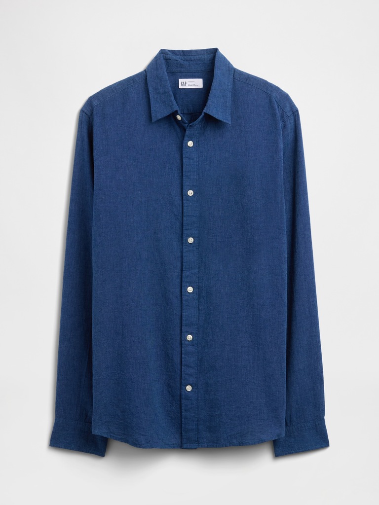 Linen-Blend Shirt in Standard Fit