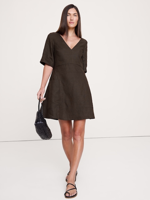 aqua brown polka dot dress INDIGO MINI DRESS 2.0
