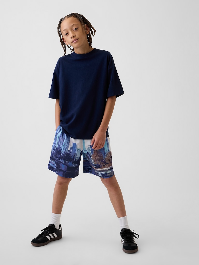 Kids GapFit 6" Recycled Mesh Easy Shorts