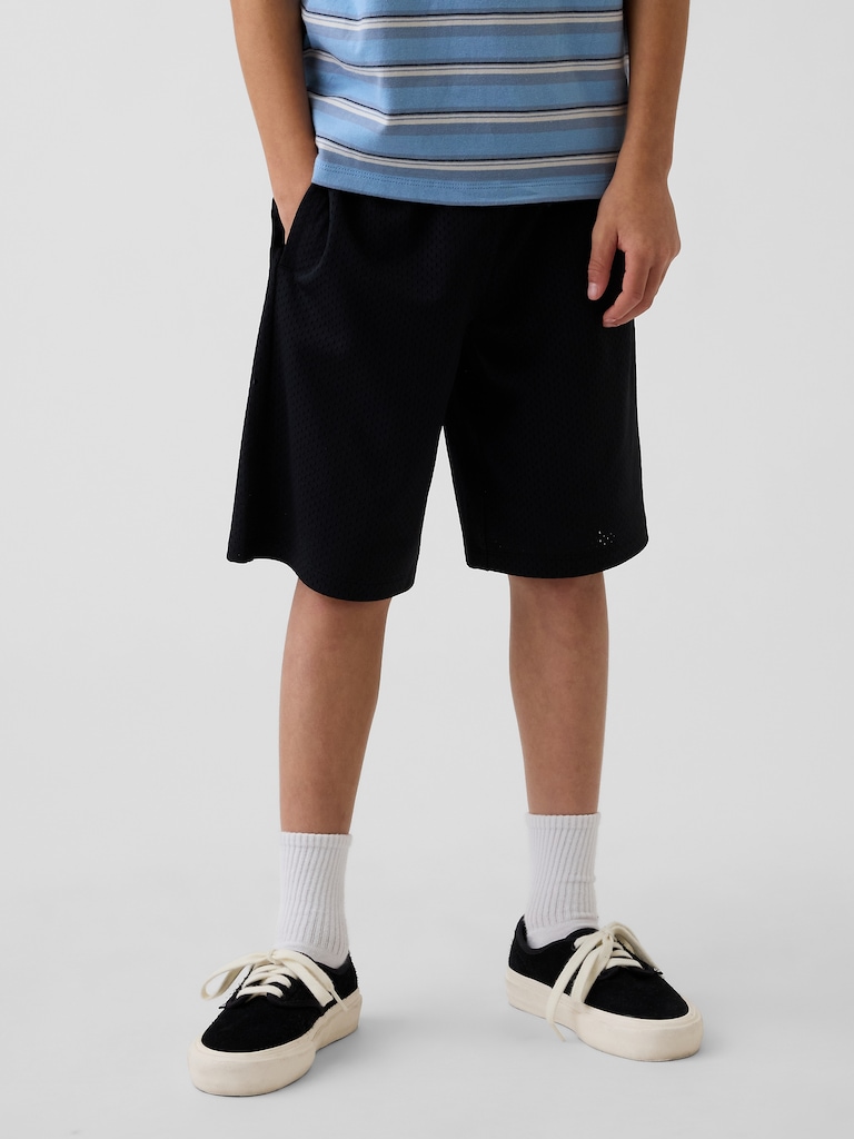 Kids 8" Mesh Baggy Active Shorts