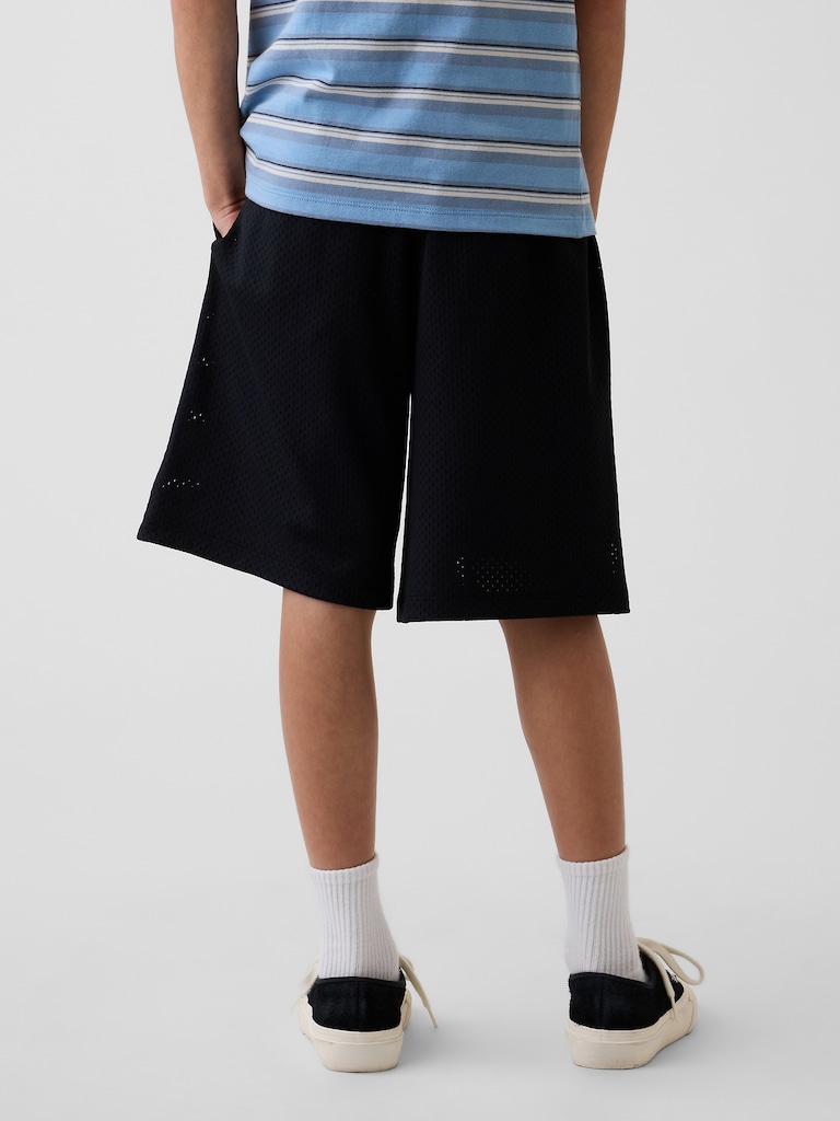 Kids 8" Mesh Baggy Active Shorts