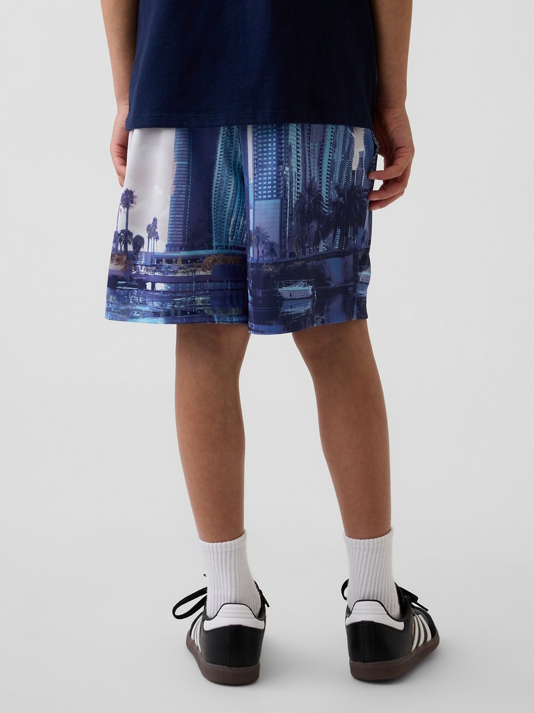 Kids GapFit 6" Recycled Mesh Easy Shorts