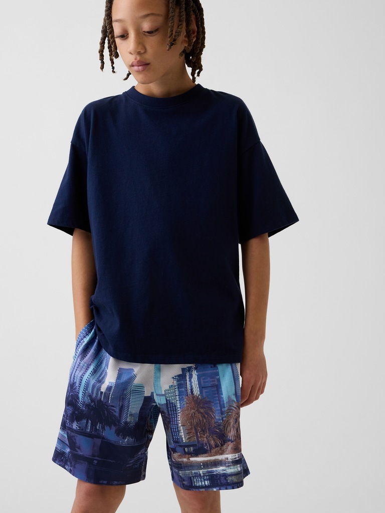 Kids GapFit 6" Recycled Mesh Easy Shorts
