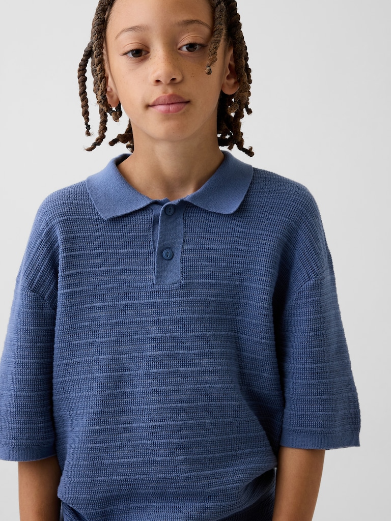 Kids Relaxed Polo Sweater Shirt