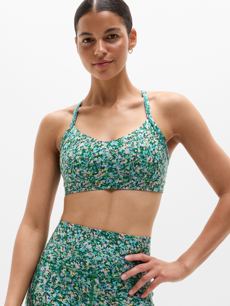 V-Neck Hardware One-Piece Swimsuit