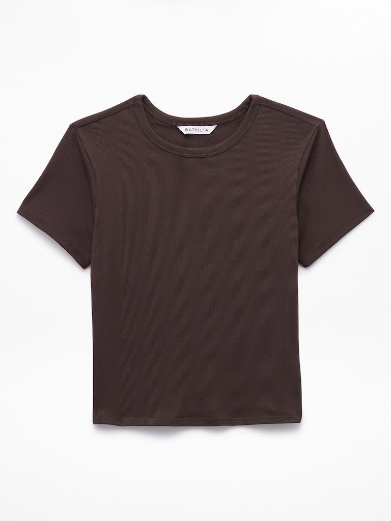 Signature Rib Crop Tee